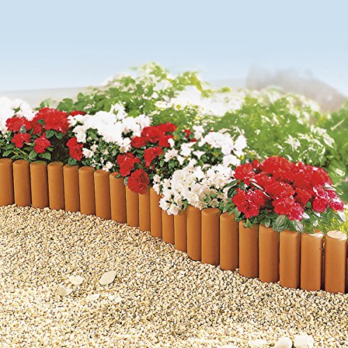 Prosper Plast IPAL5-R624 Gartenpalisade, 270 x 24 cm, Terrakotta von Prosperplast