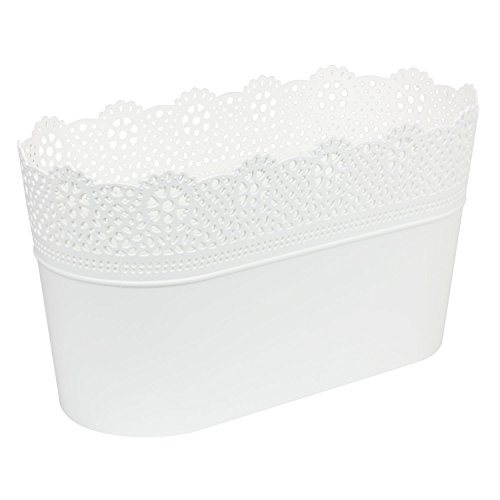 Prosper Plast dlac285-s449 28,5 x 13,5 x 15,5 cm Lace Blumentopf – weiß von Prosperplast