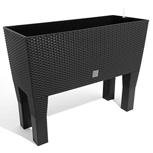 Prosperplast 72L Blumentopf Blumenbank m. Füßen in Rattan-Optik Bewässerungssystem Serie Case High anthrazit Prosperplast 72L Blumentopf Blumenbank m. Füßen in Rattan-Optik Bewässerungssystem Serie Case High anthrazit von Prosperplast