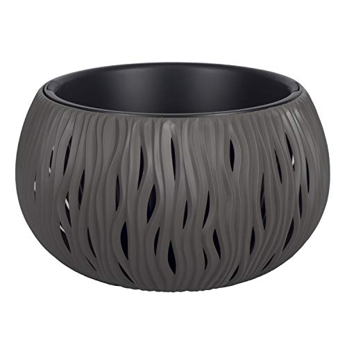 Prosperplast Bowl Sandy Plastik mit Tank in grauem Stein, 21,8 (groß) x 37 (Breite) x 37 (tief) cms von Prosperplast