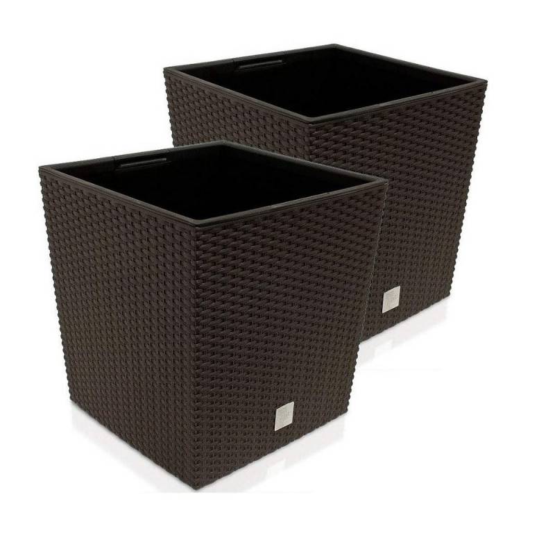 Prosperplast Blumenkasten Prosperplast Blumentopf RATO LOW - anthrazit 2er Set von Prosperplast