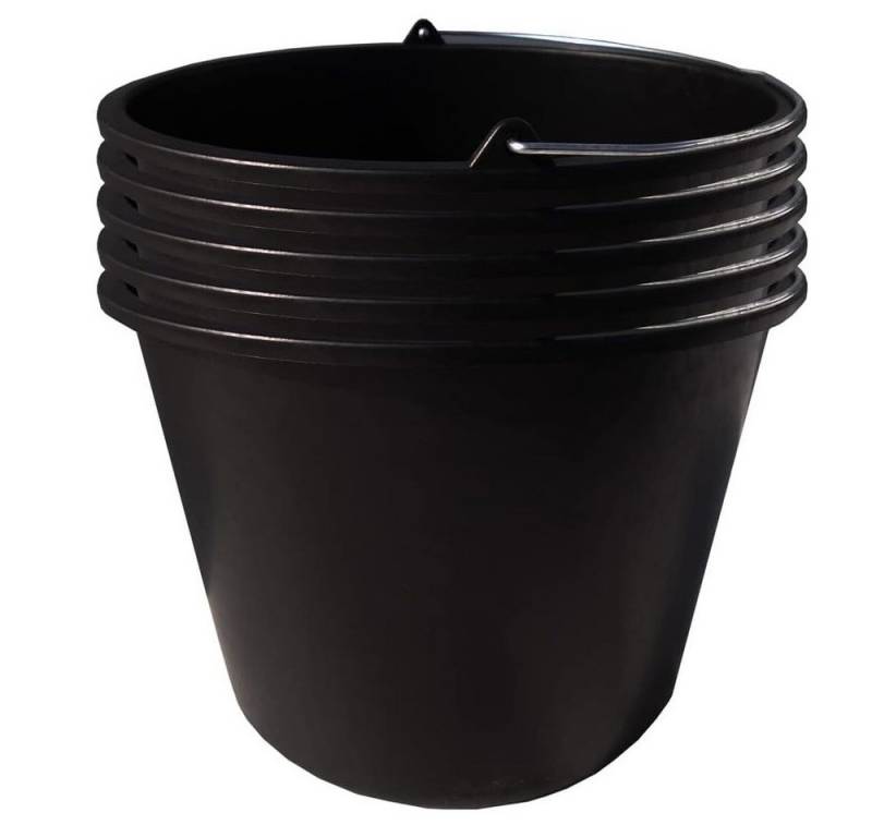 Prosperplast Blumenkasten Prosperplast Eimer BUCKET 12 Liter - schwarz 5er set von Prosperplast