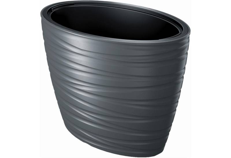 Prosperplast Blumentopf, Maze Blumentopf Pflanzgefäß Oval Anthrazit von Prosperplast