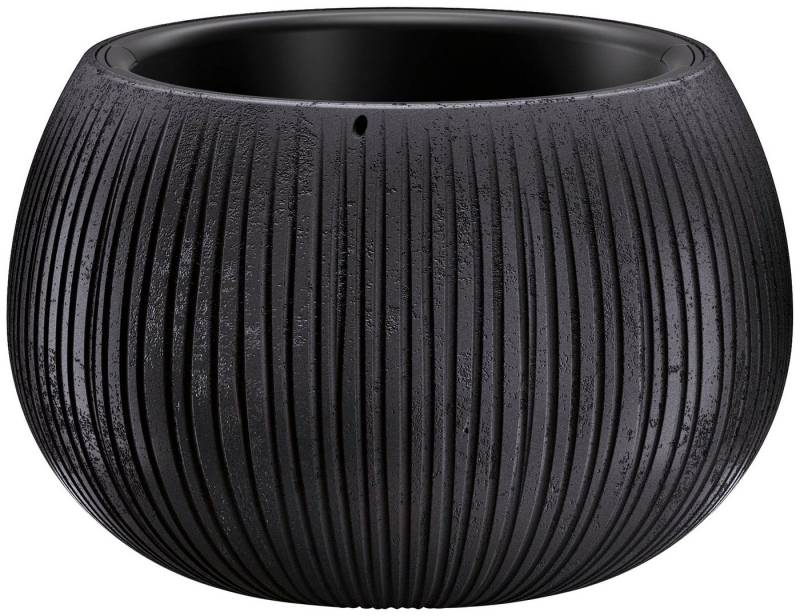 Prosperplast Blumentopf "Beton Bowl" aus schwarzem Kunststoff, Ø29cm x H19,5cm von Prosperplast