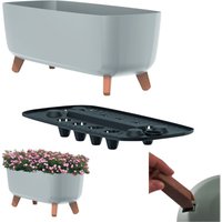 Prosperplast Blumentopf GRACIA CASE Hellgrau 58 cm von Prosperplast