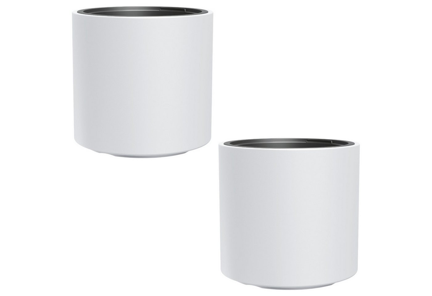 Prosperplast Blumentopf Heos frostsicherer Blumentopf mit Einsatz (2 St), UV- und kältebeständig, zylindrische Form von Prosperplast