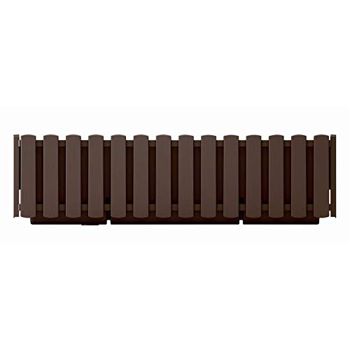 Prosperplast Boardee Fencycase Blumenkasten Balkonkasten Blumentopf Pflanzkasten Rustikales Design für Innen- und Außenbereich (580 mm Länge, Braun) von Prosperplast