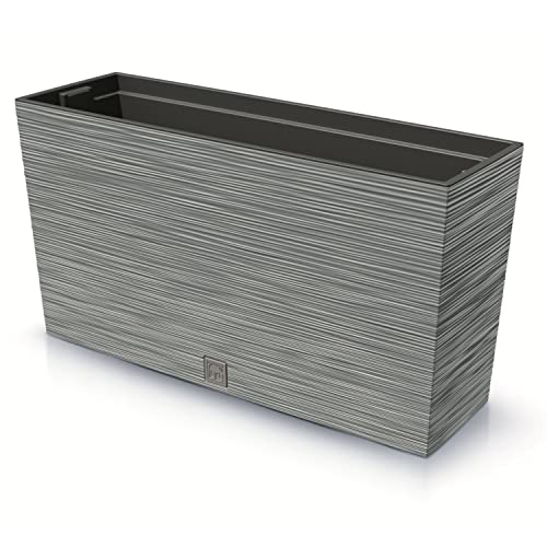Prosperplast Furu Case Middle Pflanzkübel mit Innentopf Pflanztrog Blumentrog für Innen- und Außenbereich Rechteckig Kunststoff 77x23,5x41cm (Beton) von Prosperplast