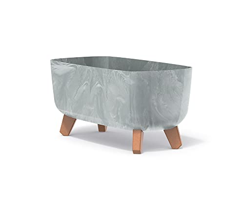 Prosperplast Gracia Blumentopf rechteckig 19,5 x 39 x 18,7 cm - für den Innen- und Außenbereich - minimalistischer Pflanztopf - wetterfester Gartenblumentopf von Prosperplast