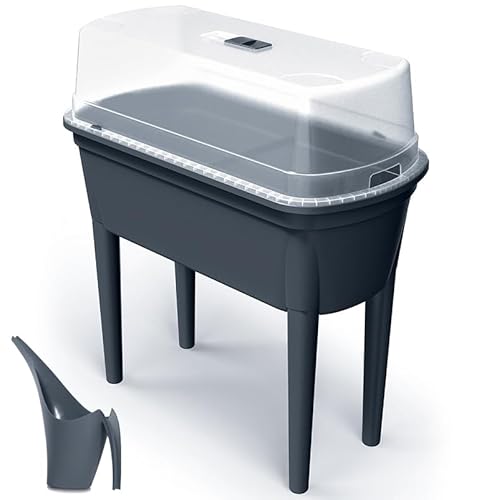 Prosperplast Hochbeet Frühbeet Bloomo mit abnehmbaren Beinen und Deckel | Frühbeet für Garten und Balkon | aus Kunststoff | Anthrazit | wetterfest | 78 x 82 x 37 cm Prosperplast Hochbeet Frühbeet Bloomo mit abnehmbaren Beinen und Deckel | Frühbeet für Garten und Balkon | aus Kunststoff | Anthrazit | wetterfest | 78 x 82 x 37 cm von Prosperplast