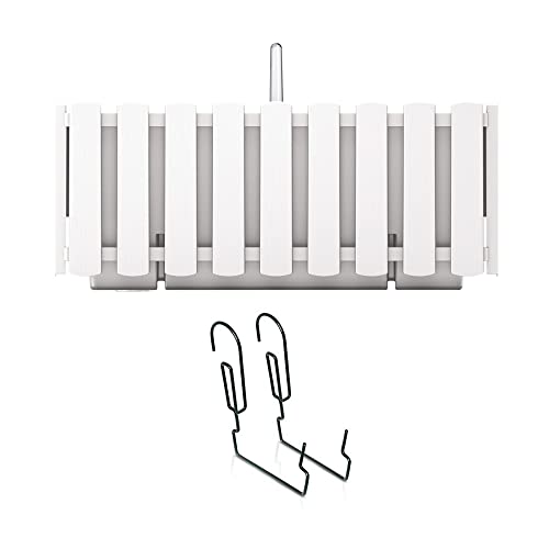 Prosperplast Jardinera für Balcón Boardee Fencycase W, Abmessungen (MM) 380x180x162, Weiße Farbe von Prosperplast