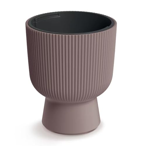 Prosperplast Milly Designer-Blumentopf Modernes Zylinderdesign inkl. Pflanzeinsatz, für Innen- und Außenbereich, Frostbeständig, Hitzebeständig und UV-strahlenbeständig (Marsala, ⌀ 390 mm) von Prosperplast