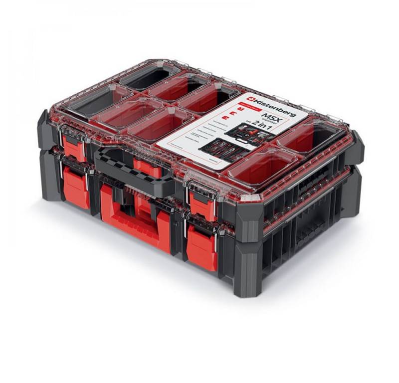 Prosperplast Werkzeugkoffer Kistenberg Organizer-Set MSX mit 2 Kleinteilemagazinen von Prosperplast