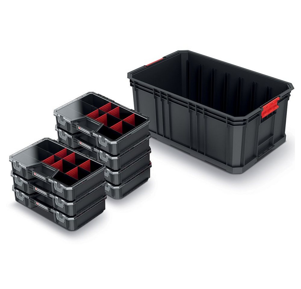 Prosperplast Werkzeugkoffer Kistenberg Sortimentskasten-Set MODULAR SOLUTION 20R mit 7 Organizer von Prosperplast