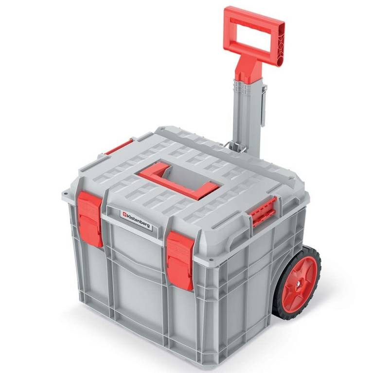Prosperplast Werkzeugkoffer Kistenberg Werkzeugkiste C BLOCK PRO TROLLEY Cool grey mit Rädern von Prosperplast