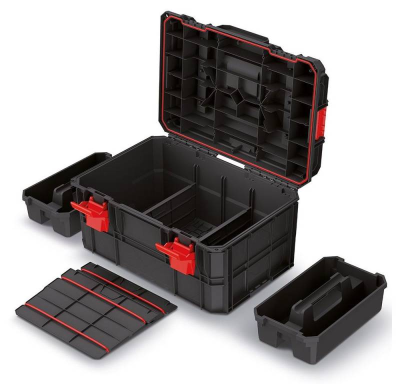 Prosperplast Werkzeugkoffer Kistenberg Werkzeugkiste X BLOCK PRO 30 KXB604030 mit 2 Tragen und Tre von Prosperplast
