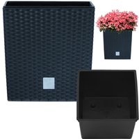 RATO LOW DRTS200L Blumentopf - anthrazit von Prosperplast