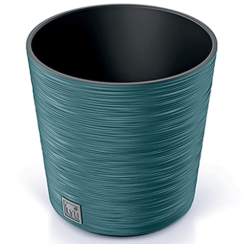 Skandinavisches blaues Pflanzgefäß mit Behälter, Kollektion FURU, 30 x 30 x 29,4 cm, Inhalt 15 L. von Prosperplast