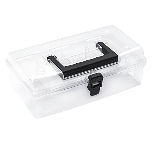 Sortimentskasten Koffer Organizer Box transparent 5 Fächer Deckel Haushatskiste von Prosperplast