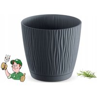 Weisser Kunststofftopf 13 Cm 1,0 L. Ryfo-Abdeckung, Festpoliertes Produkt von Prosperplast