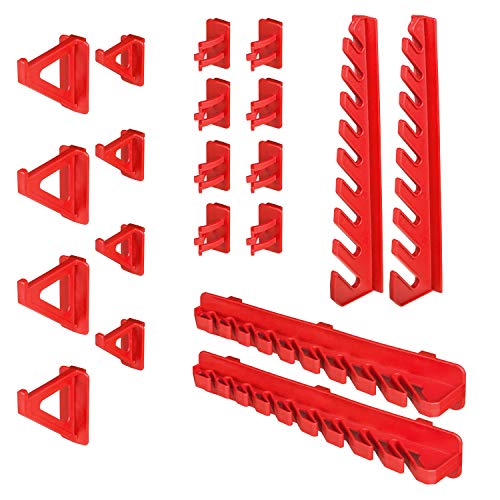 Werkzeugwand Halterung – 20 tlg Werkzeughalter für Lagersystem - Haken Set Werkzeuglochwand Werkstatt Lochwand von Prosperplast