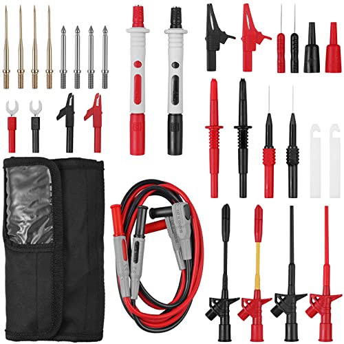 Proster Multimeter Messleitung 26 in 1 Messleitungen-Kit mit Austauschbaren Multimeter-Sonden Krokodilklemmen Elektronische Messleitungen für Digitalmultimeter Zangenmessgerät Proster Multimeter Messleitung 26 in 1 Messleitungen-Kit mit Austauschbaren Multimeter-Sonden Krokodilklemmen Elektronische Messleitungen für Digitalmultimeter Zangenmessgerät von Proster