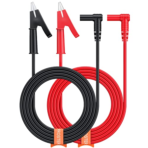 Proster 15A Multimeter Leitung 1 Paar Elektronik-Testleitung Bananenstecker zu Krokodilklemme mit schwere Ausführung von Proster