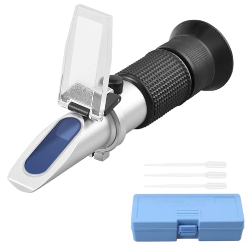 Proster Hand Held Refractometer Handrefraktometer, Aluminium, Schwarz – 0–80% Brix von Proster
