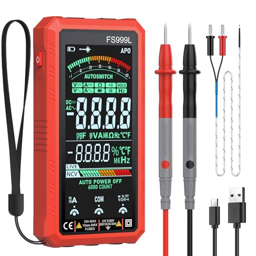 Proster Intelligente Digitale Stromzange TRMS 6000 Zähler 600A Auto Ranging mit Großer Anzeige Farbbildschirm DC AC Strom AC/DC LPF LOWZ für Spannung NCV Kapazitätsprüfung Proster Intelligente Digitale Stromzange TRMS 6000 Zähler 600A Auto Ranging mit Großer Anzeige Farbbildschirm DC AC Strom AC/DC LPF LOWZ für Spannung NCV Kapazitätsprüfung von Proster