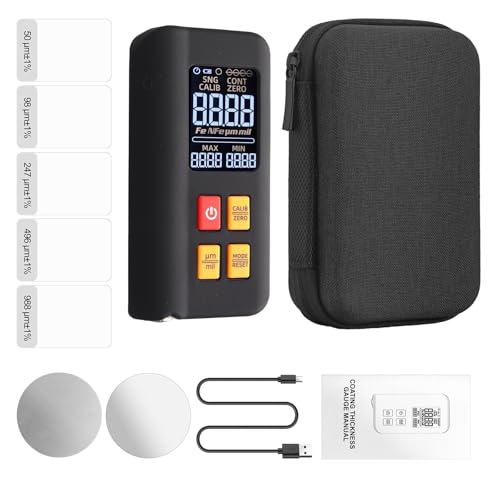 Proster Lackdickenmessgerät Lackschichtdickenmessgerät für Auto mit 0~1500µm Messbereich Wiederaufladbares Farb-LCD-Display Lackdickenmessgerät mit Tasche für Fe/NFe Detektion Proster Lackdickenmessgerät Lackschichtdickenmessgerät für Auto mit 0~1500µm Messbereich Wiederaufladbares Farb-LCD-Display Lackdickenmessgerät mit Tasche für Fe/NFe Detektion von Proster