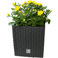 Powertec Garden Blumentopf "Rattanoptik" eckig - ca. 9,5 Liter, Braun von Protanic