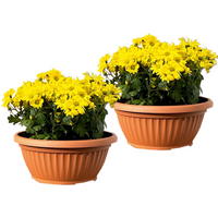 Powertec Garden Pflanztopf "Lucca" - 2er-Set, rund, Terrakotta, je Ø ca. 30 cm von Protanic