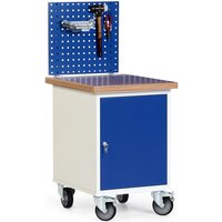Protaurus Werkstatt-Rollcontainer Schrank mit 35mm Multiplexplatte und Lochplatte von Protaurus
