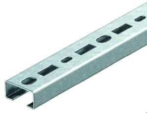 PROTEC.CLASS C-Profilschiene 400x35x18 Schlitz 17, Silber, Edelstahl, Elektroinstallationsschiene von Protec.class