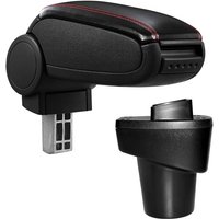 Pro.tec - Mittelarmlehne Citroen C1 ii Peugeot 108 mit Staufach Kunstleder Schwarz mit roten Nähten von PRO.TEC