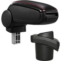 Pro.tec - Mittelarmlehne Citroen C2 mit Staufach Kunstleder Schwarz mit roten Nähten von PRO.TEC