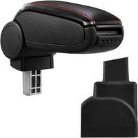 Pro.tec - Mittelarmlehne Opel Zafira mit Staufach Kunstleder Schwarz mit roten Nähten von PRO.TEC