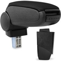 Pro.tec - Mittelarmlehne Peugeot 206 cc mit Staufach Textil Schwarz von PRO.TEC