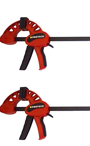 2 St. PROTECO Einhandzwinge 150/450 mm Profi 180 Kg Spannkraft Schnellspannzwinge Set Spannzwingen 2 St. PROTECO Einhandzwinge 150/450 mm Profi 180 Kg Spannkraft Schnellspannzwinge Set Spannzwingen von Proteco-Werkzeug