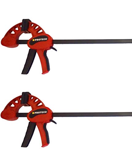 2 St. PROTECO Einhandzwinge 300/600 mm Profi 180 Kg Spannkraft Schnellspannzwinge Set Spannzwingen 2 St. PROTECO Einhandzwinge 300/600 mm Profi 180 Kg Spannkraft Schnellspannzwinge Set Spannzwingen von Proteco-Werkzeug