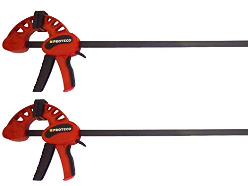2 St. PROTECO Einhandzwinge 450/750 mm Profi 180 Kg Spannkraft Schnellspannzwinge Set Spannzwingen 2 St. PROTECO Einhandzwinge 450/750 mm Profi 180 Kg Spannkraft Schnellspannzwinge Set Spannzwingen von Proteco-Werkzeug