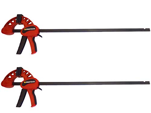 2 St. PROTECO Einhandzwinge 600/900 mm Profi 180 Kg Spannkraft Schnellspannzwinge Set Spannzwingen 2 St. PROTECO Einhandzwinge 600/900 mm Profi 180 Kg Spannkraft Schnellspannzwinge Set Spannzwingen von Proteco-Werkzeug