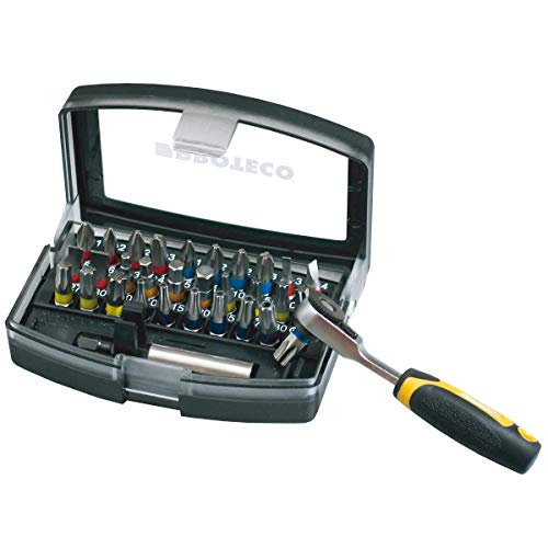Proteco-Werkzeug® Bitsatz Bitbox Bitset Torsionsbits 32 tlg mit Mini Bitratsche Bit Ratsche Bits TX Sortiment von Proteco-Werkzeug