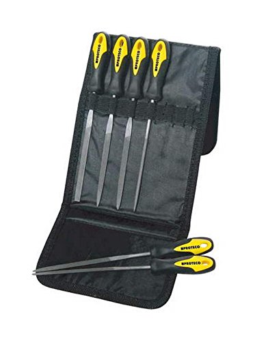 Proteco-Werkzeug® Nadelfeilen Schlüsselfeilen Set 6-teilig Minifeilen flach rund eckig 160 mm Feile von Proteco-Werkzeug