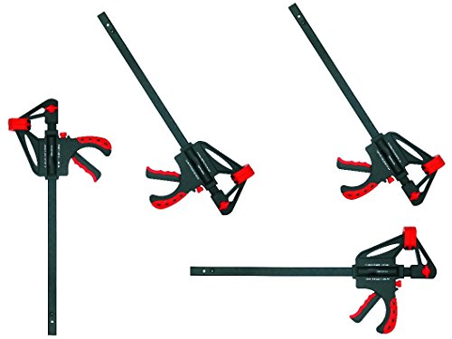 Proteco-Werkzeug® Set 4 Stück Schnellspannzwingen 600 mm x 93 mm Einspanntiefe Einhandzwingen Spreizzwingen Spannzwingen Schraubzwingen von Proteco-Werkzeug