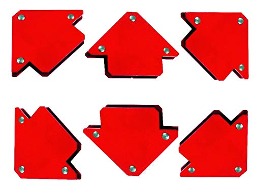 Proteco-Werkzeug® Set 6 St. Schweißmagnet Schweissmagnet Montagewinkel Schweißwinkel Magnetwinkel 11 kg 85 x 85 mm von Proteco-Werkzeug