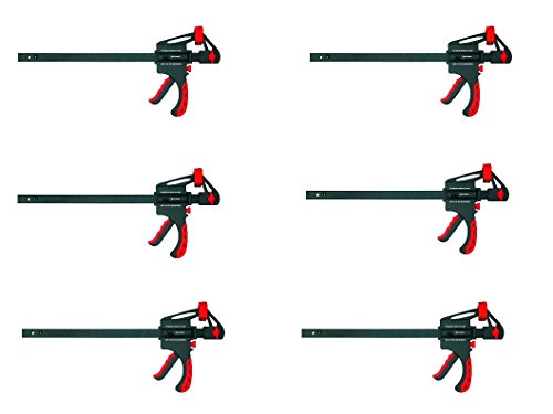 Proteco-Werkzeug® Set 6 Stück Schnellspannzwingen 150 mm x 63 mm Einspanntiefe Einhandzwingen Spreizzwingen Spannzwingen Schraubzwingen von Proteco-Werkzeug