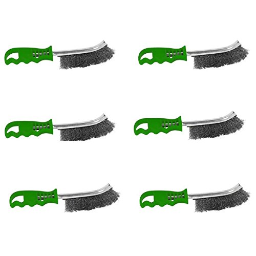 Proteco-Werkzeug® Set 6 TLG Handbürste Edelstahldraht V2A Drahtbürste INOX Handdrahtbürste Grillbürste von Proteco-Werkzeug