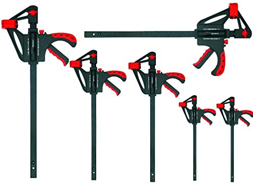 Proteco-Werkzeug® Set 6 Teile Schnellspannzwingen 300/450 / 600 mm x 93 mm Einspanntiefe Einhandzwingen Spreizzwingen Spannzwingen Schraubzwingen von Proteco-Werkzeug