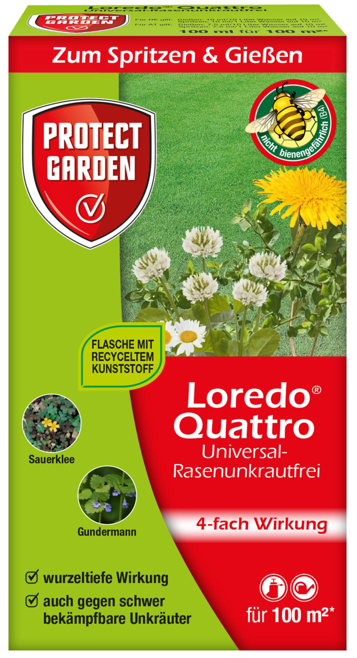 Protect Garden Loredo Quattro Universal Rasenunkrautfrei 100 ml von Protect Garden